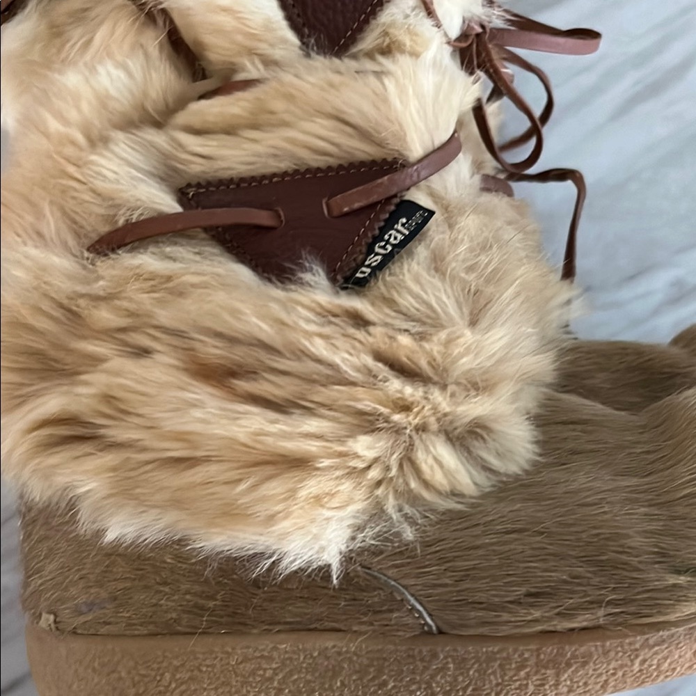 Oscar Sport Boots Cozy Faux Fur Winter Boots - Tan size 40 - Picture 2 of 8